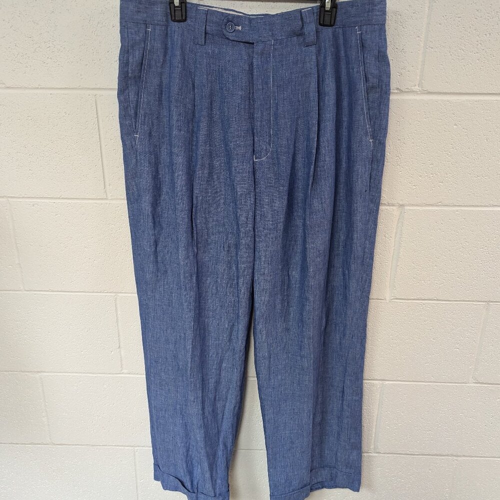 Men's Inserch 100% Linen Trousers, 38/30